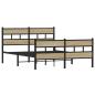 Preview: Metallbett ohne Matratze Sonoma-Eiche 135x190 cm