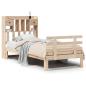 Preview: Massivholzbett mit Regal ohne Matratze 90x200 cm Kiefer