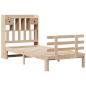 Preview: Massivholzbett mit Regal ohne Matratze 90x200 cm Kiefer