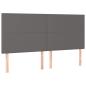 Preview: Boxspringbett mit Matratze Grau 160x200 cm Kunstleder