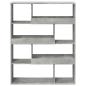 Preview: Raumteiler Betongrau 100x33x125,5 cm Holzwerkstoff