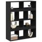 Preview: Raumteiler Schwarz 100x33x125,5 cm Holzwerkstoff