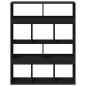 Preview: Raumteiler Schwarz 100x33x125,5 cm Holzwerkstoff