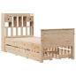 Preview: Massivholzbett mit Regal ohne Matratze 90x200 cm Kiefer