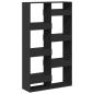 Preview: Raumteiler Schwarz 100x33x175 cm Holzwerkstoff