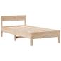 Preview: Bücherregalbett ohne Matratze 75x190 cm Massivholz Kiefer