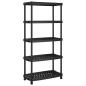 Preview: Lagerregal 5 B?den Schwarz 93,5x45,5x194,5 cm PP