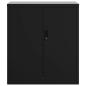 Preview: Aktenschrank Schwarz 79x40x90 cm Stahl