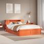 Preview: ARDEBO.de - Massivholzbett ohne Matratze Wachsbraun 135x190 cm Kiefernholz