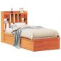 Preview: Massivholzbett ohne Matratze Wachsbraun 75x190 cm Kiefernholz