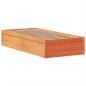 Preview: Massivholzbett ohne Matratze Wachsbraun 75x190 cm Kiefernholz