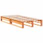 Preview: Massivholzbett mit Regal ohne Matratze Wachsbraun 100x200 cm