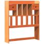 Preview: Massivholzbett mit Regal ohne Matratze Wachsbraun 100x200 cm
