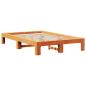Preview: Massivholzbett ohne Matratze Wachsbraun 120x200 cm Kiefernholz