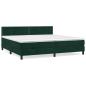 Preview: Boxspringbett mit Matratze Dunkelgrün 200x200 cm Samt