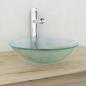 Preview: ARDEBO.de - Waschbecken Hartglas 42 cm Mattiert
