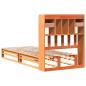 Preview: Massivholzbett mit Regal ohne Matratze Wachsbraun 75x190 cm