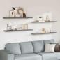 Preview: ARDEBO.de - Schwebende Wandregale 4 Stk. Grau 120x23,5x3,8 cm MDF