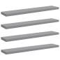 Preview: Schwebende Wandregale 4 Stk. Grau 120x23,5x3,8 cm MDF