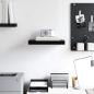 Preview: Schwebendes Wandregal Schwarz 40x23,5x3,8 cm MDF