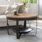 Preview: ARDEBO.de - Couchtisch Ø68x43 cm Raues Mangoholz