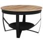 Preview: Couchtisch Ø68x43 cm Raues Mangoholz