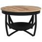 Preview: Couchtisch Ø68x43 cm Raues Mangoholz
