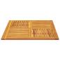 Preview: Tischplatte 90x90x2,2 cm Quadratisch Massivholz Akazie