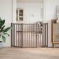 Preview: 3-tlg. Hundetor Faltbar Braun Eiche 150 cm Massivholz Tanne