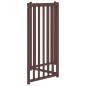 Preview: 3-tlg. Hundetor Faltbar Braun Eiche 150 cm Massivholz Tanne