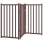 Preview: 3-tlg. Hundetor Faltbar Braun Eiche 150 cm Massivholz Tanne