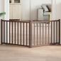 Preview: ARDEBO.de - 2-tlg. Hundetor Faltbar Braun Eiche 160 cm Massivholz Tanne