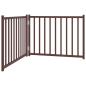 Preview: 2-tlg. Hundetor Faltbar Braun Eiche 160 cm Massivholz Tanne