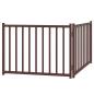Preview: 2-tlg. Hundetor Faltbar Braun Eiche 160 cm Massivholz Tanne