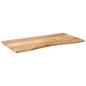Preview: Schreibtischplatte mit Aussparung 110x50x2,5cm Massivholz Mango