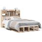Preview: Massivholzbett mit Regal ohne Matratze 135x190 cm Kiefernholz
