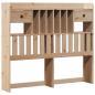 Preview: Massivholzbett mit Regal ohne Matratze 135x190 cm Kiefernholz