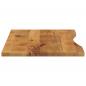 Preview: Schreibtischplatte mit Aussparung 120x50x2,5cm Massivholz Mango