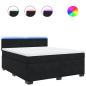 Preview: Boxspringbett mit Matratze Schwarz 180x200 cm Samt