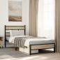 Preview: ARDEBO.de - Metallbett ohne Matratze Sonoma-Eiche 80x200 cm