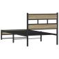 Preview: Metallbett ohne Matratze Sonoma-Eiche 80x200 cm