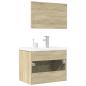 Preview: 3-tlg. Badmöbel-Set Sonoma-Eiche Holzwerkstoff