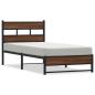 Preview: Metallbett ohne Matratze Eichen-Optik 90x190 cm