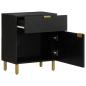 Preview: Nachttisch Schwarz 50x33x60 cm Holzwerkstoff