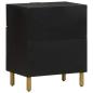 Preview: Nachttisch Schwarz 50x33x60 cm Holzwerkstoff