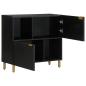 Preview: Sideboard Schwarz 80x33x75 cm Holzwerkstoff
