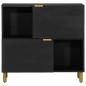 Preview: Sideboard Schwarz 80x33x75 cm Holzwerkstoff
