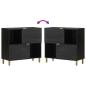 Preview: Sideboard Schwarz 80x33x75 cm Holzwerkstoff