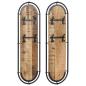 Preview: ARDEBO.de - Wandgarderoben mit 4 Haken 2 Stk. Raues Mangoholz