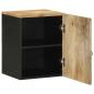Preview: Bad-Hängeschrank Schwarz 38x33,5x48 cm Massivholz Mango